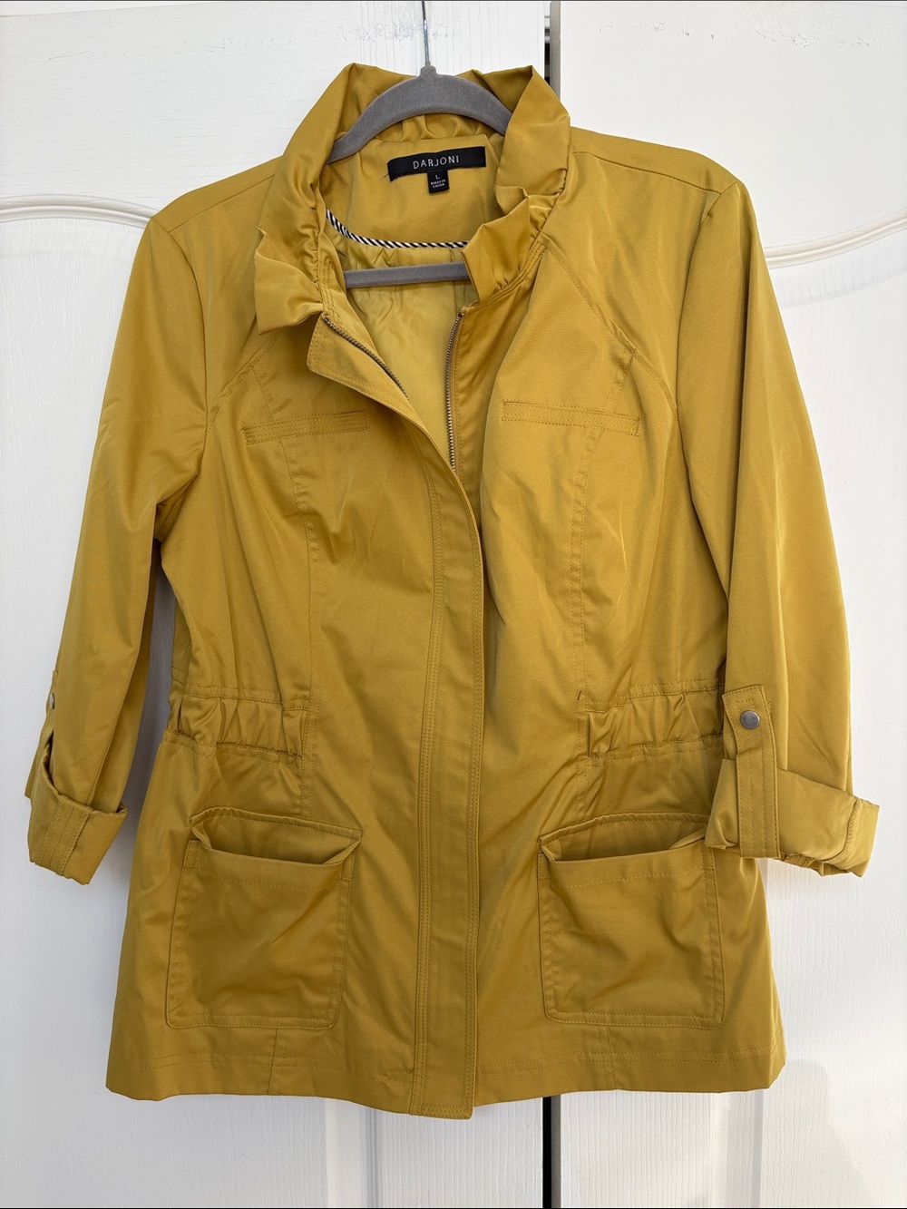 Darjoni Women's Mustard Utility Anorak Jacket